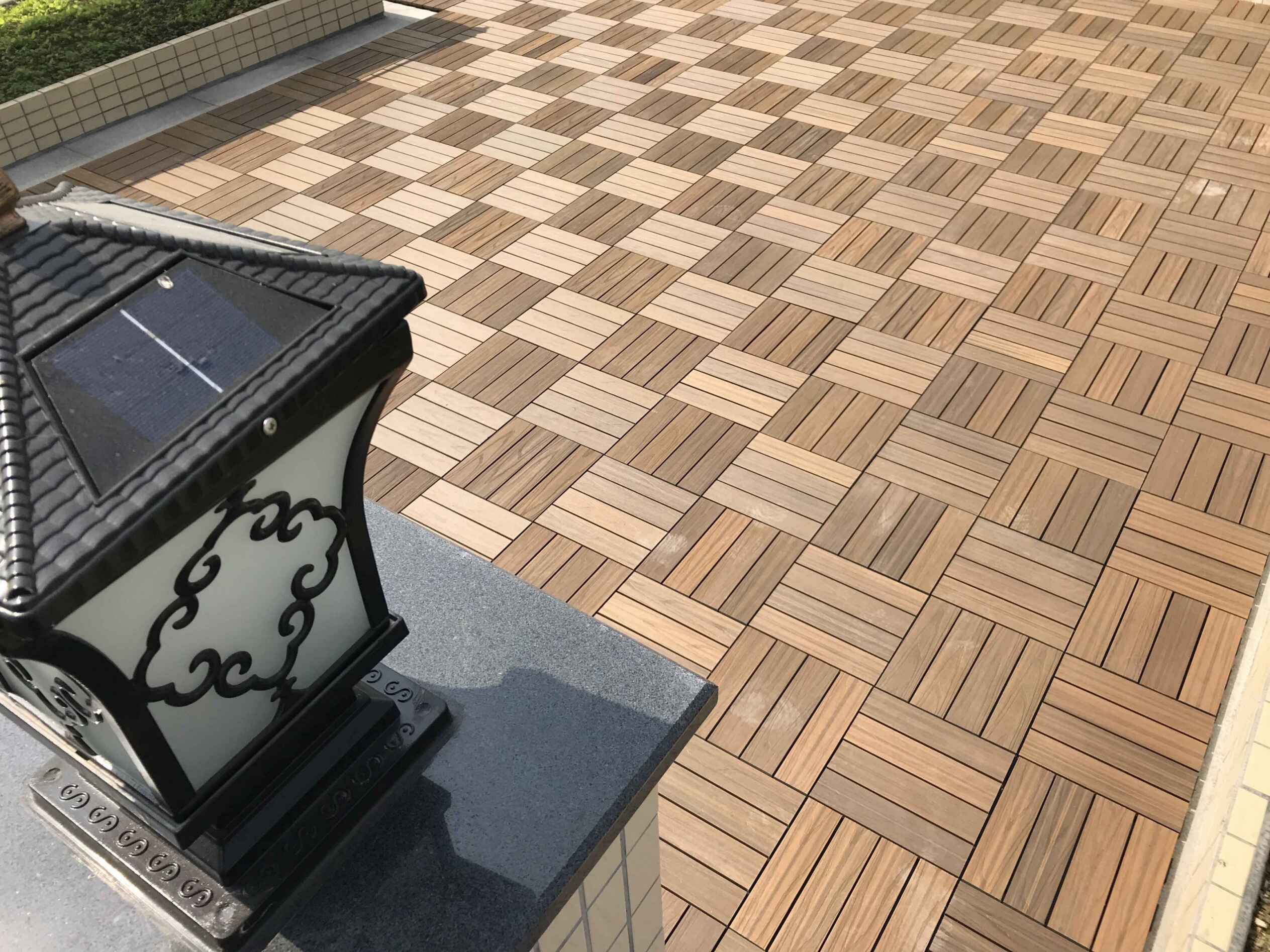 Factory Price Outdoor Flooring,Wood Composite Decking.Waterproof Deck Tile #300A